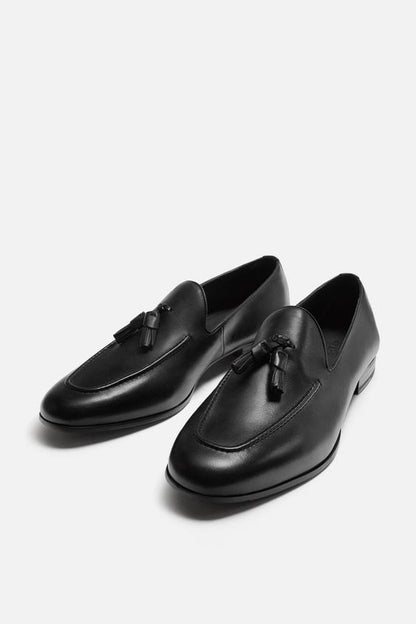 LEATHER TASSEL LOAFERS