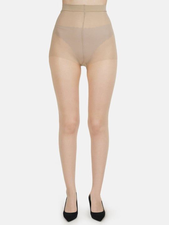 Women Beige Solid Stockings
